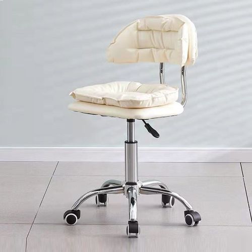 美容凳子升降滑轮家用办公椅前台收银吧台椅办公室靠背护腰大工椅