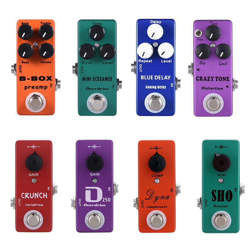 Mosky 电吉他复刻单块效果器 过载失真混响延迟合唱压缩降噪前级