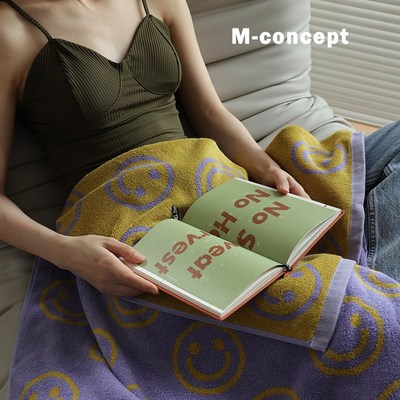 月光集【乐意】全棉精梳棉三色提花毛巾柔软吸水面巾加厚可爱浴巾