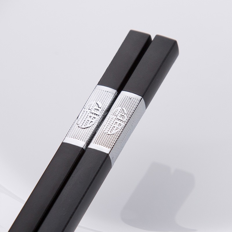 客满多合金筷高档酒店餐厅家用公筷银色银福合金筷子面馆饭店10双