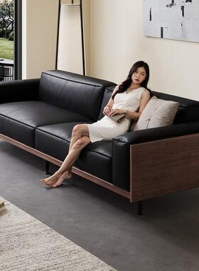 可层梵中古风沙头发商务会客接直待OUS意式豆腐块高脚排沙发