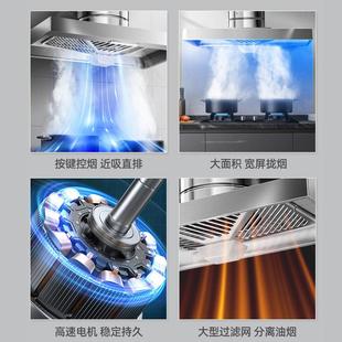 家用厨扇房换气扇不锈钢拢烟排罩出321456租房排风气扇抽油烟机风