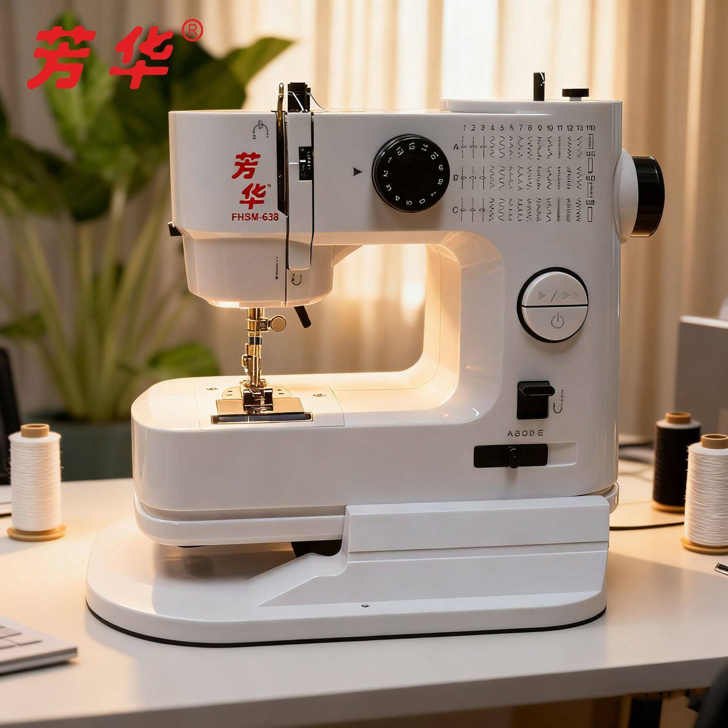 缝纫机638家用电动小型台式简易锁边锁扣眼带加大扩展台新手友好