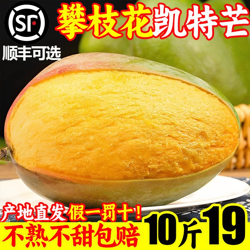 正宗攀枝花凯特芒果新鲜水果大青应当季整箱9斤10礼盒夏季澳现摘C
