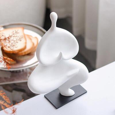 北欧瑜伽人创物雕塑摆件样板KBT间办装公室软客厅桌面意现代艺术