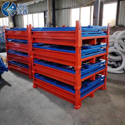 无品牌/湖色北厂家可定橘折叠式周转箱网周箱仓库物流工具转冷轧