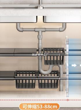 厨房下水槽OSJ置物架橱柜内分层架子锅多层收具纳种多锅架各功能