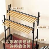 衣帽室落地易挂卧衣架移动房间衣服收纳架155简架家用多功能晾衣