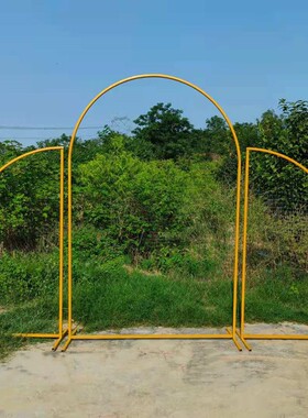 新款婚庆道具黑色拱形拱门舞台背景迎宾摆件婚庆装饰婚礼铁艺花架