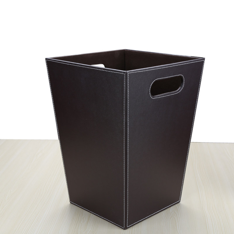 方形垃圾桶无盖家用客厅办公室用品废纸篓卫生间衣物捅皮革黑咖色,家庭/个人清洁工具,垃圾桶,淘宝优惠券,粉丝福利购,淘宝优惠卷
