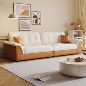 奶油风布艺沙发小户型客厅公寓民宿出租房三人四人位直排沙发组合