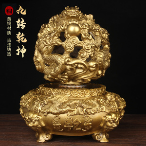 铜九转乾坤摆件 九转乾坤工艺家居创意装饰品摆件貔貅铜时来运转