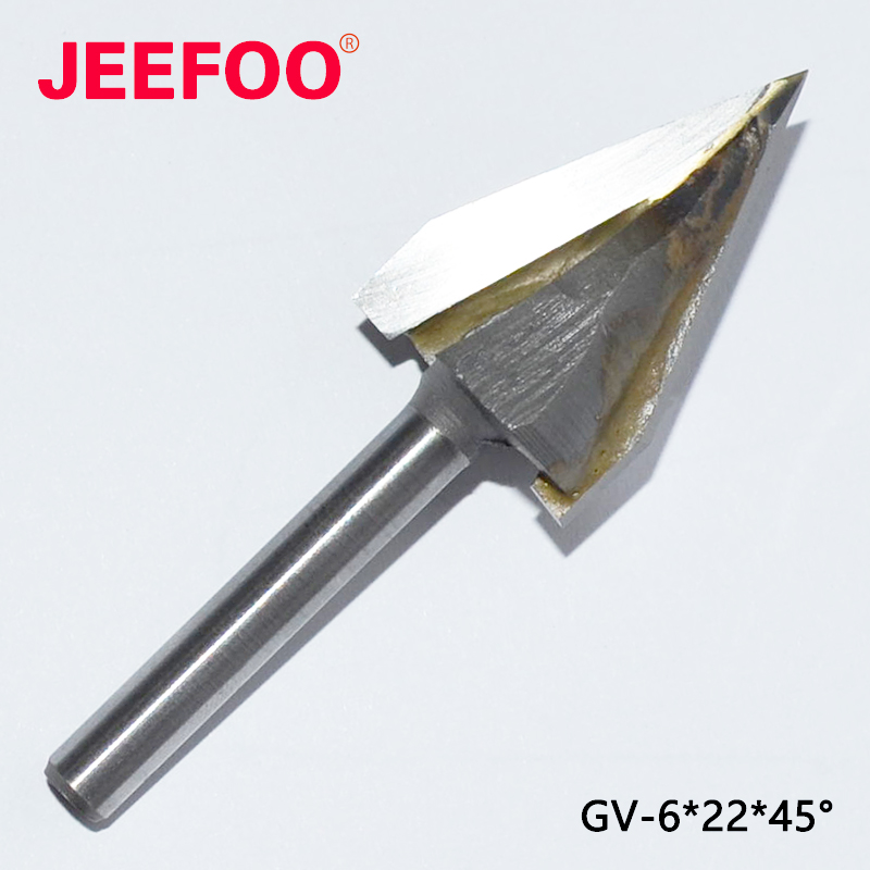 6*22*45度V型刀(刃高28MM)3DV型刀三维倒角刀修边机木工开槽