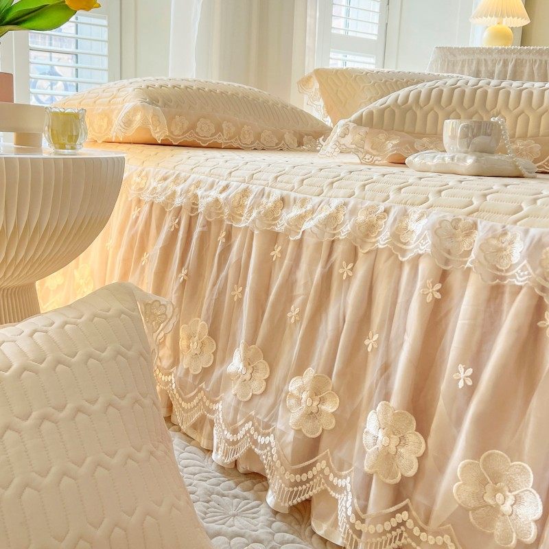 乳胶凉席三件套夏天冰丝凉席冰丝席可水洗夏季床席加厚床裙款床笠,床上用品,乳胶席,淘宝优惠券,粉丝福利购,淘宝优惠卷