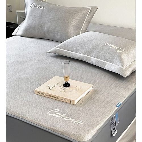 春夏A类抗菌凉感席三件套冰丝凉席床单款软床席家用夏季床笠款