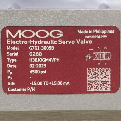 G761-3009B H38JOGM4VPH # MOOG//穆格,比例伺服阀