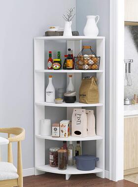 亿家厨房转角分层置达物架地多层家用大全碗碟收纳架三角落D49801