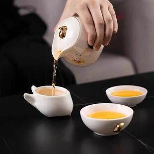 旅行功夫茶套具装29707便携式快杯户外露营泡茶一客壶三秋杯中商