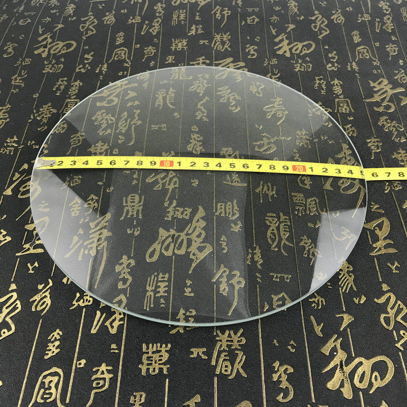 250MM直径大镜面放大镜片单凸25公分平凸透镜3倍超大玻璃扩大镜片