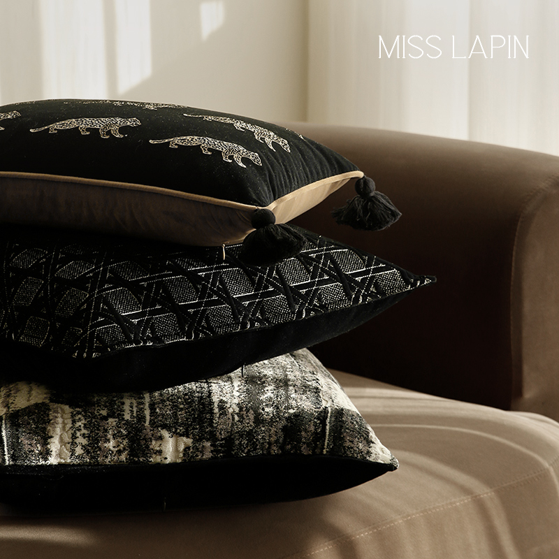 澜品法式复古金钱豹自然美学抱枕 MISSLPIN客厅靠枕沙发靠垫腰枕