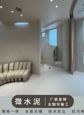 微水泥墙地一体工业风耐磨防水白色哑光家用复古漆叙利亚风格