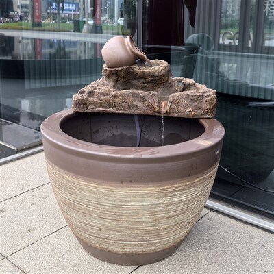 流水摆件循环水招财景观鱼缸创意家居生财客厅阳台庭院鱼池造景