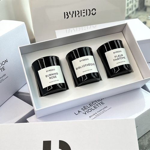 香薰蜡烛70g3黑白极简礼盒套装