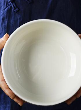 大号玉白瓷茶洗羊脂夫瓷茶缸陶瓷容器水64648洗盆碗笔茶洗功具茶