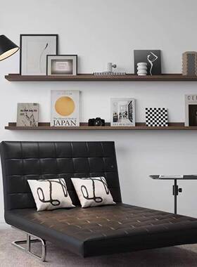 人折休风闲椅坐卧两用沙发REQ床黑色沙发椅叠阳台躺椅复单古奶油