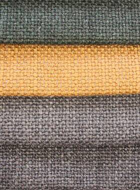 垫厂家混纺厚加粗麻布OIQ素色沙发布座椅亚麻料软面包坐棉麻布料