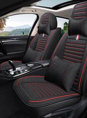 风标致207307308适标志4085东083008用坐垫男女亚麻404汽车座套