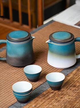 陶瓷茶水分离快外客杯壶四杯户旅泡茶功夫出差行便85625携一茶具