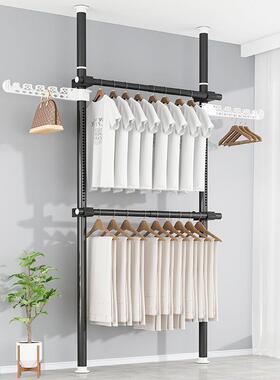 晾衣架落架地家用顶天地衣帽卧室立式挂衣架多功能新XIK款简立衣