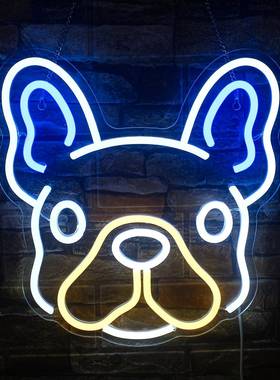 宠灯物店牌猫狗霓虹夜市摆摊发光告广牌装饰网红场招景布置XWV装