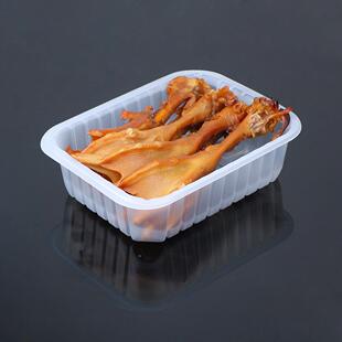 一次NCI性耐黑白色味pp卤锁鲜盒色食品级可封寒膜卤味包装气调盒