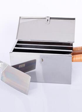 刀架盒加厚不锈钢刀箱刀盒商用格刀架带盖刀具收盒三格格五四酒纳