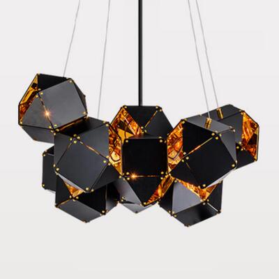 金后现代北欧黑属FMMD8019多吊头客厅餐厅D酒吧台客厅灯创意个性N