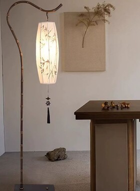 新中落地灯简约现卧327代客厅式灯l具复古书房室灯创意个性铁艺灯