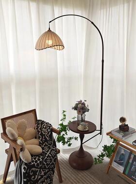 法式古复古客钓鱼厅落灯简地约现代中风沙发边置物架一体氛96528