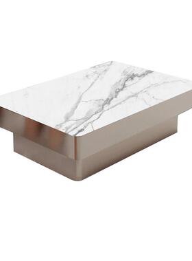 高档板KV白色岩茶LHF几T/会锈所不钢酒桌/酒店大堂茶几厂家D制新