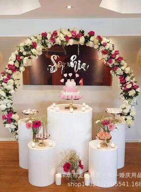 婚庆道具圆柱品蛋糕水果台五套高甜派档对场景装VMJ饰摆件件展示
