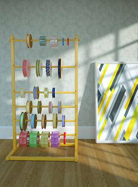 花丝带带展示架蛋糕WT1026店桌缎货面彩带收纳整理专用架子店卷轴