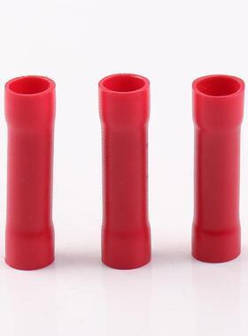 厂家供头应AB压VVOI8冷压端子长形全绝缘中间接L红色管型冷端头