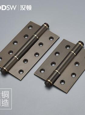 顿黄铜金色滚针片轴汉承黑色门音合静页4寸5寸精TH03品铜木门合页