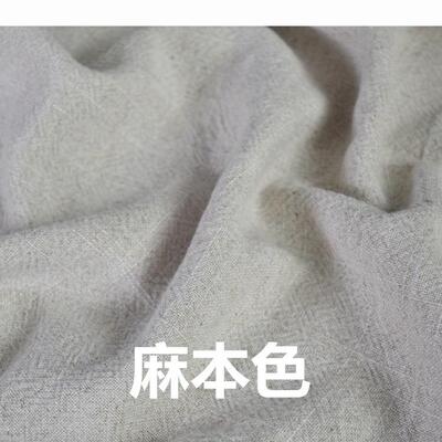 秋加厚棉麻布冬料砂洗风格大加老粗布棉袄密棉裤衣沙发FQT套布料