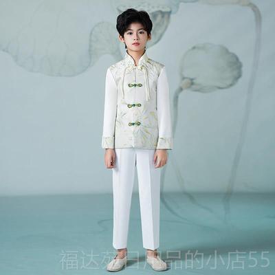高档儿童中式演合出服小学生歌朗诵礼爱国演讲诗比赛服装唱主持服