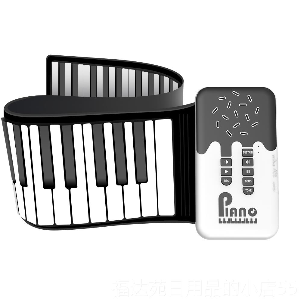 高档红米49键手卷钢家琴加厚桌面电子琴可学携式折叠童初入门儿用