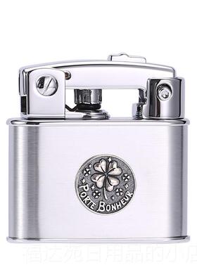 高档日本王头子煤火油打机自动打火老式磕虫PRINC太子个性砂轮打