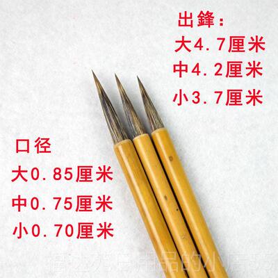 高档水国画勾线笔毛笔描边衣石宝獾纹笔叶筋笔工笔彩套装文房四用