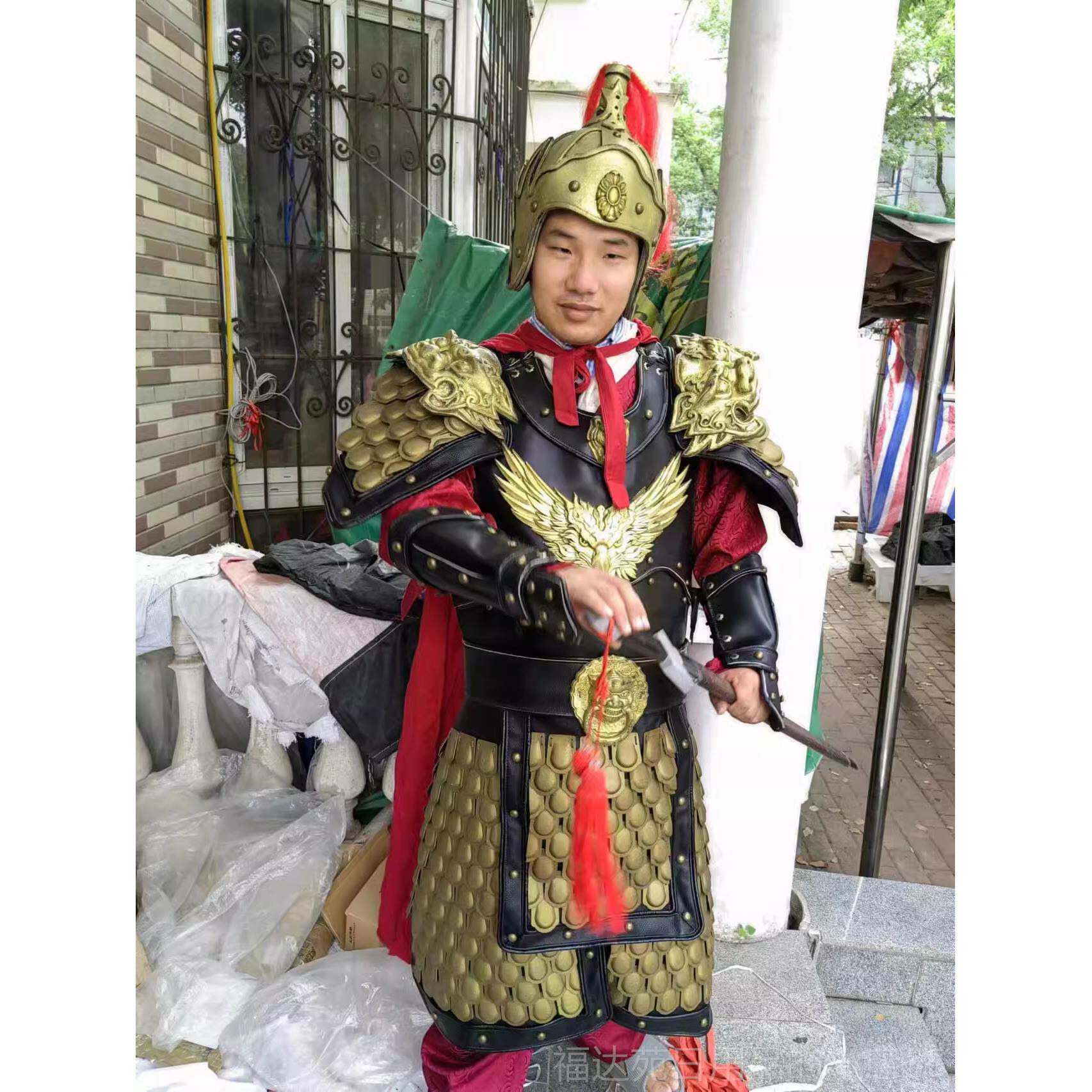 高档话租黑色甲铠盔甲学生旦运动会年会走秀元年会剧演出